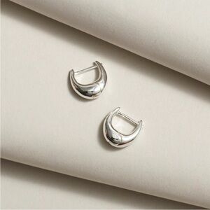 NWT Madewell Demi-Fine Puffy Hoop Earrings